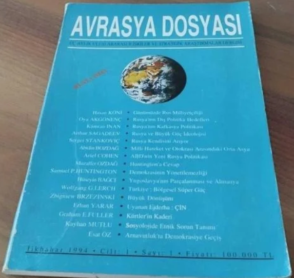 Avrasya Dosyası dergisi ilk sayı kapağı