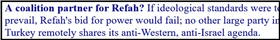 Türkiye ve Refah Problemi makalesinden alıntı