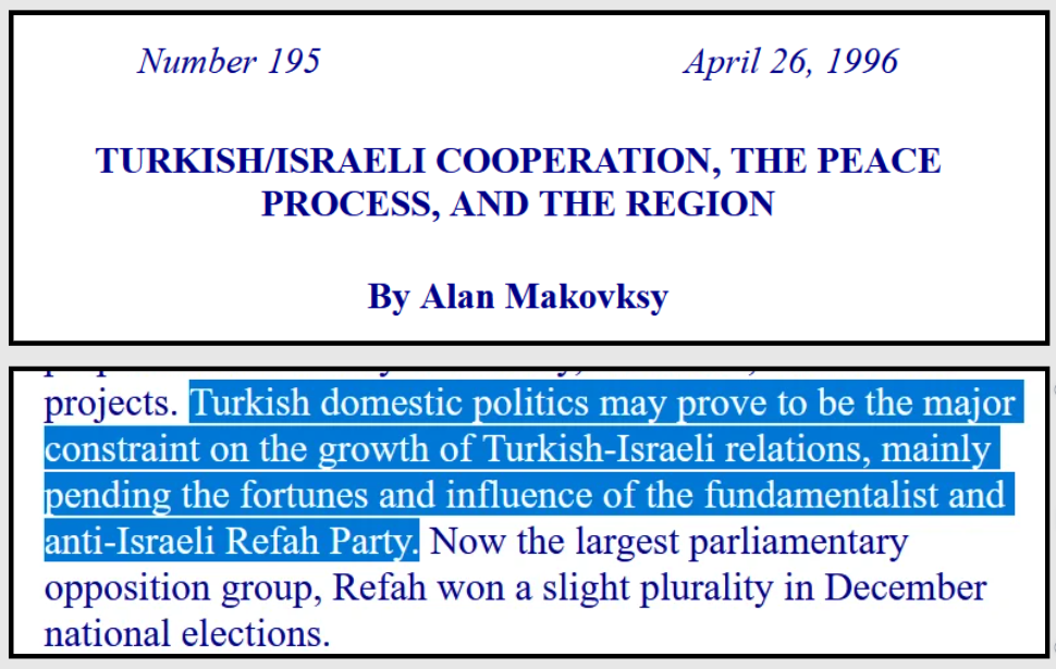 WINEP Alan Makovsky 1996 yayını